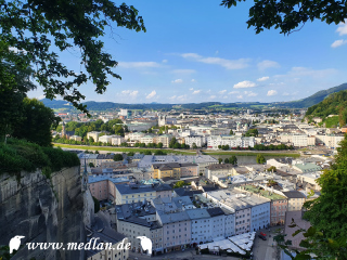 Salzburg (hier sieht man auch unser Hotel)